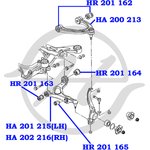 HR201164, Сайлентблок нижнего рычага передней подвески, задний