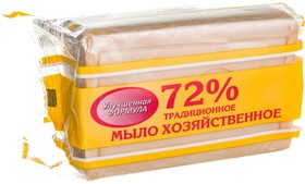 Мыло хозяйственное 72% 200 г Традиционное в упаковке 602372