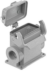 19300107297, Headers & Wire Housings 10B Surface Mount Housing, Single Lever, High Construction, 2xM32 w/ metal cover
