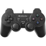 Геймпад Defender Omega (12 кнопок, 2 мини-джойстика, 8-позиционный переключатель, USB, виброотдача)