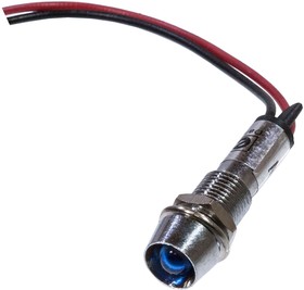 N-XD8-1W-B 220V, лампа неоновая с держателем синяя 220VAC