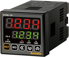 Фото 1/5 CT4S-1P4, Cчётчик-таймер, прямой/обратный счет,100-240VAC