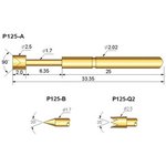 Подпружиненный контакт (pogo-pin) для тестирования диаметром иглы 2,5мм длина ...