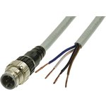 XS5H-D421-D80-F, Straight Male 4 way M12 to Unterminated Sensor Actuator Cable, 2m
