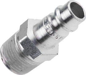 Фото 1/3 103205154, Steel Male Pneumatic Quick Connect Coupling, R 3/8 Male Threaded