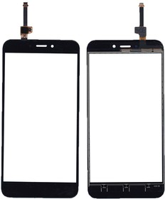 Фото 1/2 Сенсорное стекло (тачскрин) для Xiaomi Redmi 4X черное