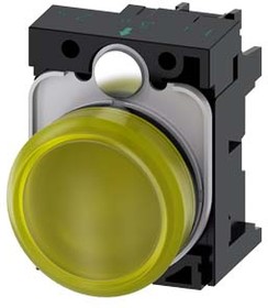 3SU1102-6AA30-1AA0, Индикаторная лампа; 22мм; -25-70°C; Подсвет: LED; O22мм; IP67