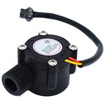 YF-S201 Black, Датчик расхода воды для Arduino проектов, 1-30л/мин, резьба G1/2