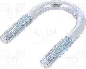 CB10.35.71(1"), U-bolt; B; 1.5; steel; zinc; Thread len: 34mm; for fixing pipes