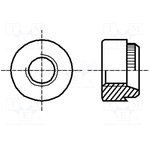 B3/BN197, Заклепочная гайка, круглая, M3, сталь, Покрытие: цинк, BN: 197