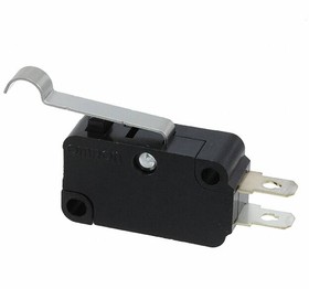 D2RV-L13, Switch Snap Action N.O. SPST Simulated Roller Lever Solder 0.25A 100VDC 10VA 0.25N Screw Mount