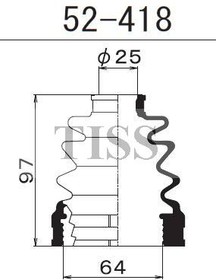 52-418, Пыльник внутр ШРУСа (d=23 D=64 H=97) Mazda, 1-56 MARUICHI | купить в розницу и оптом