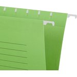 Папка подвесная Attache Foolscap, картон зеленый, до 200л., 5шт/уп
