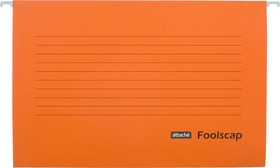 Фото 1/3 Папка подвесная Attache Foolscap, картон оранжевый, до 200л., 5шт/уп