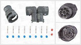 7810618, Разъём угловой 8-и контактный (комплектация: 8-pin, 8 уплотнений, 2 заглушки, защитный кожух)