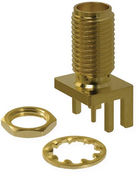 八神純子　COMMUNICATION LP&12inch single SMA PCB End Launch Straight Jack Bulkhead 50 Ohm 0.062 High