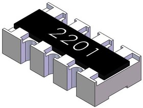 MP005591, Фиксированный резистор цепи, 22 кОм, Изолированный, 4 Resistors, 0804 [2010 Метрический], Convex