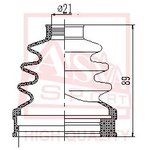 Пыльник ШРУС (комплект без смазки) HYUNDAI SOLARIS 2010- (W/O ABS) ASVA ASBT-INSOL