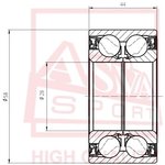 DAC28580044, Подшипник ступичный задний (28x58x44) ремкомплект