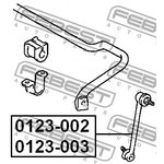 0123-002, 0123002_тяга стабилизатора переднего правая!\ Toyota Previa 2.4 4WD 90-99