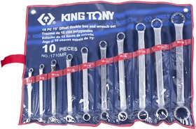 1710MR, KING TONY Набор накидных ключей, 6-32 мм, 10 предметов