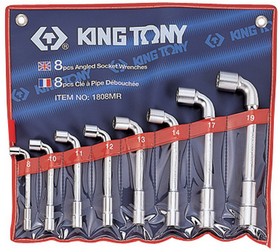 1808MR, KING TONY Набор торцевых L-образных ключей, 8-19 мм, 8 предметов