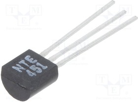 Фото 1/2 NTE451, Транзистор: N-JFET, полевой, 25В, 20мА, 350мВт, TO92, Igt: 30мА