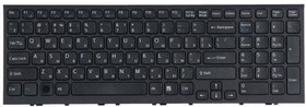 Фото 1/3 Клавиатура для ноутбука Sony Vaio VPC-EH черная с черной рамкой