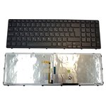 Клавиатура для ноутбука Sony Vaio SVE15 E15 черная с черной рамкой и подсветкой ...