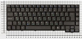 Фото 1/2 Клавиатура для ноутбука Asus F2 F3 Z53 черная 24pin