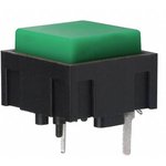 320E11GRN, Tactile Switches SPST MOM PC MNT