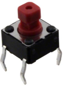 ADTS648RV, Tactile Switches SPST-NO 0.05A 12VDC PLGR For Cap