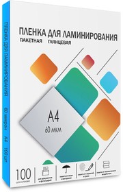 Фото 1/3 Пленка для ламинирования Heleos 60мкм A4 (100шт) глянцевая 216x303мм LPA4-60