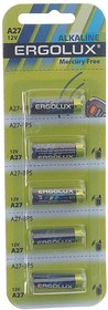 A27-BP5, Батарейка A27 12V (пульт сигнализации) блистер 5шт. (цена за 1шт.) Alkaline ERGOLUX