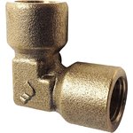 0143 13 13, Brass Pipe Fitting, 90° Threaded Elbow, Female G 1/4in to Female G 1/4in