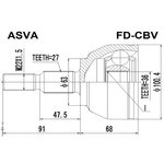 FD-CBV, ШРУС наружный 36x63x27