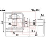 FDIL-CA2, ШРУС внутренний левый 28x40x26