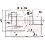 FDIL-CA2E, ШРУС внутренний