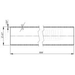 Труба глуш. прям. 45х1000 (d=45х1.5, L=1000мм) (алюм. сталь) TRIALLI EMC 0145