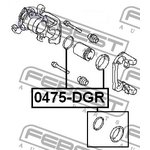 0475-DGR, Ремкомплект суппорта MITSUBISHI Carisma (95-03) заднего FEBEST