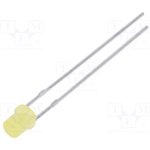 LL-304YD1X-1B, LED; 3mm; yellow; 45?90mcd; 130°; Front: flat; 1.6?2.4V; cylindrical