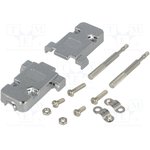 CCOV09SCLMP, Корпус для разъемов D-Sub, D-Sub HD 15pin,D-sub 9pin, прямой