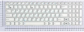 Фото 1/3 Клавиатура для ноутбука Asus K52 белая