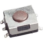 FSM1LPATR, Switch Tactile OFF (ON) SPST Round Button Gull Wing 0.05A 24VDC 2.55N ...