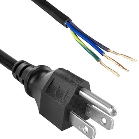 Фото 1/2 311327-01, AC Power Cords 18AWG 10A 20IN NORTH AMER BLACK