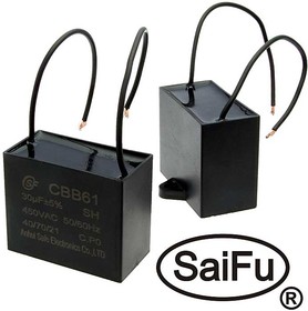 CBB61 30uF 450V (SAIFU), Пусковой конденсатор CBB61, 30 мкФ, 450 В