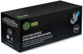 Фото 1/10 Картридж Cactus CS-Q2612X-MPS, Q2612X, черный / CS-Q2612X-MPS