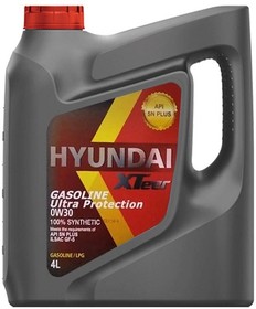 1041122, HYUNDAI XTeer Gasoline Ultra Protection 0W30 (4L)_масло моторн.! синт.\ API SP, ILSAC GF-5, GF-6