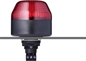 802502405, Beacons IBL M22 panel mount LED steady/flashing beacon 24 V AC/DC red, black
