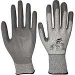 Порезостойкие перчатки серые, ПУ покрытие, 13G арт. 8565-91